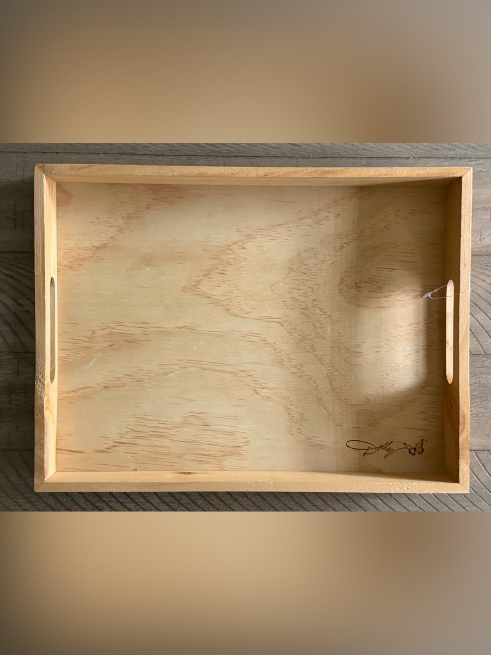 DOLLY PARTON Pour Myself a Cup of Ambition Wood Tray NWOT - Picture 2 of 5